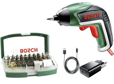 Bosch IXO Mobile Akkuschrauber + 32Tlg BIT Set BOX LI-ION Akku 3,6V 5,4Wh 215Min