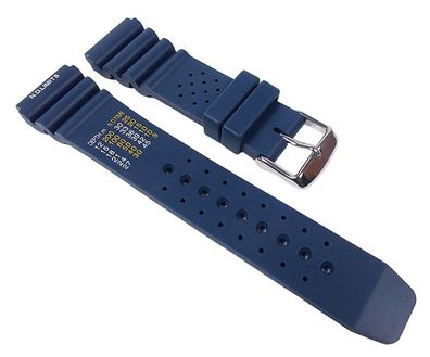 Silikon Sport Diver Uhrenarmband für Taucheruhren Silikon Blau 22330S