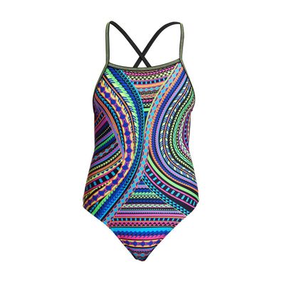 Funkita Badeanzug Mädchen Strapped In Tribal Revival