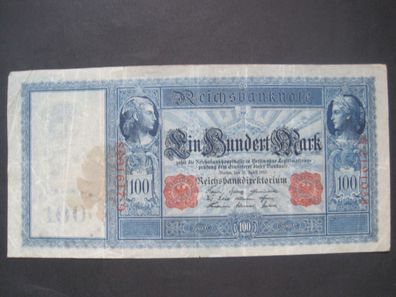 Deutsches Reich Reichsbanknote 100 Mark 1910 roter Siegel (GB 266)