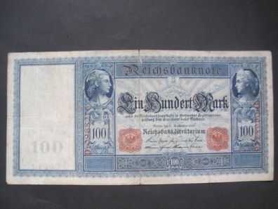 Deutsches Reich Reichsbanknote 100 Mark 1909 roter Siegel (GB 601)