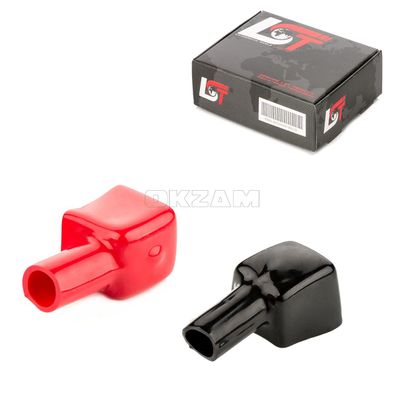 Batteriepol Abdeckung Set rot schwarz für NSU REX Kreidler Pegasus SIMSON