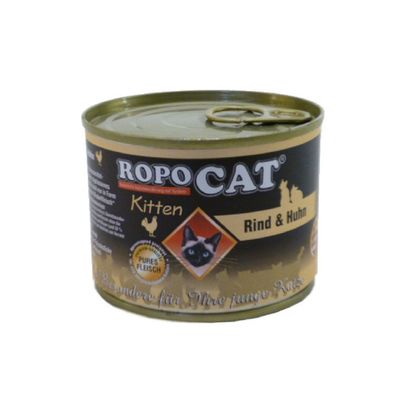 RopoCat?Kitten Feinstes Rind & Huhn - 24 x 200g?Nassfutter