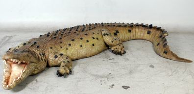 Großes Krokodil lebensgroß 31cm fér draußen aus GFK