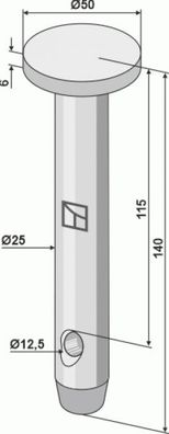 Steckbolzen 14-P-1054