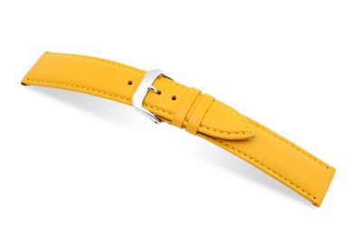 Lederband Arezzo 12mm gelb, glatt