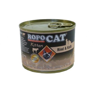 RopoCat?Kitten Feinstes Rind & Kalb - 24 x 200g?Nassfutter