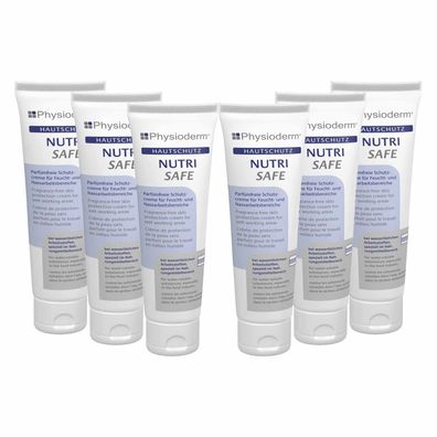 Physioderm Hautschutzcreme Nutri Safe 6x 100ml Hautcreme Gesichtscreme HACCP-konform
