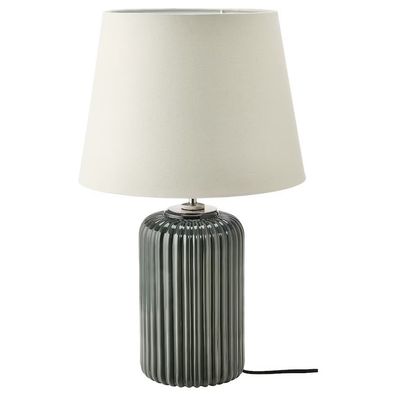 IKEA Snöbyar Tischleuchte, grautürkis Keramik/ grau, 52 cm