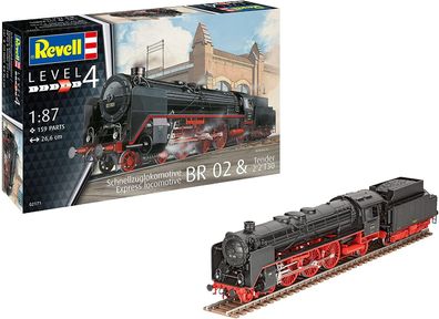 Revell 02171 - Schnellzuglokomotive BR 02 u. Tender 2´2´T30. 1:87