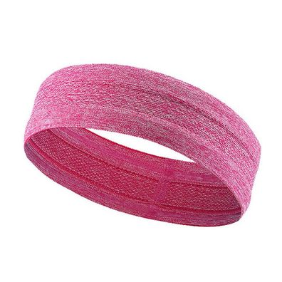 Elastisches Stirnband aus Stoff zum Laufen Fitness Pink