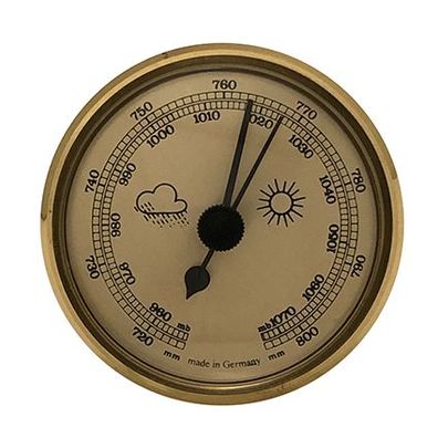 Barometer Einbau-Wetterinstrument Ø 65mm, gold