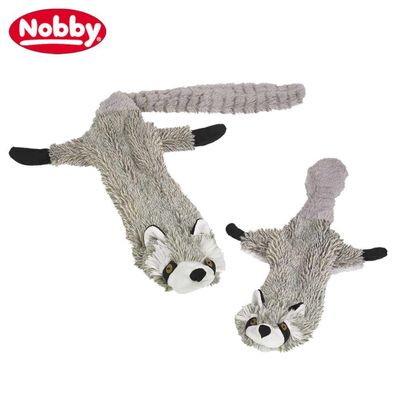 Nobby Plüsch-Hundespielzeug Waschbär - 60 + 90 cm - Plüschspielzeug mit Squeaker