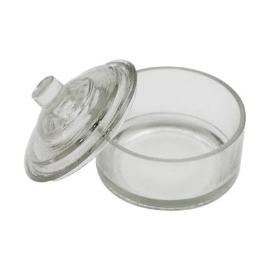 Glasdose mit Knauf, Durchmesser 80 mm, für Alkohol, Benzol oder andere Lösungen