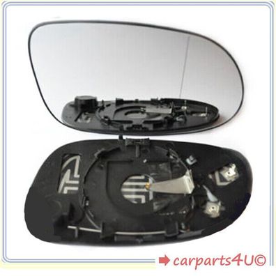 Spiegelglas Ersatzspiegel für Mercedes A-KLASSE W168 1998-2004 Beheizbar RECHTS