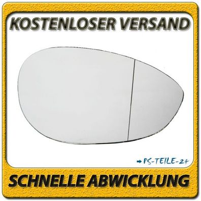 Spiegelglas zum Kleben für FIAT GRANDE PUNTO ab 10/2005 rechts asphärisch