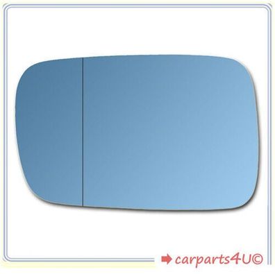 Spiegelglas ZUM KLEBEN FÜR BMW 3er E46 Coupe / Cabrio 1998-2005 LINKS BLAU