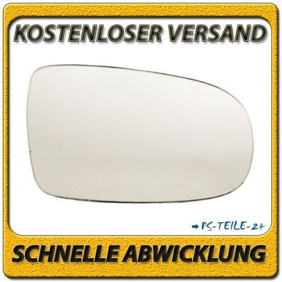 Spiegelglas zum Kleben für OPEL CORSA C 2000-2006 rechts konvex