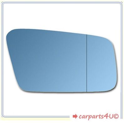 Spiegelglas ZUM KLEBEN FÜR AUDI 100 1982-1991 RECHTS Asphärisch BLAU