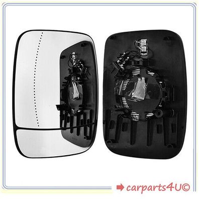Spiegelglas mit Platte für Renault TRAFIC III 2014-2020 Beheizbar Links Asphäris