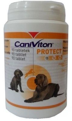 90 Tabletten Vetoquinol Caniviton Protect für Hunde und Katzen