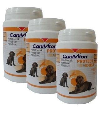 3x90 Tabletten Vetoquinol Caniviton Protect für Hunde und Katzen