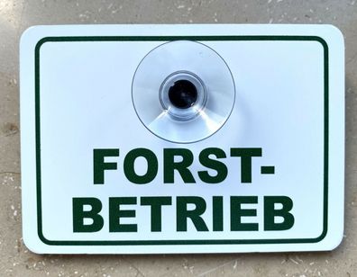 TOPP PVC-Schild mit Saugnapf: Forstbetrieb, Jagdschild fürs Auto