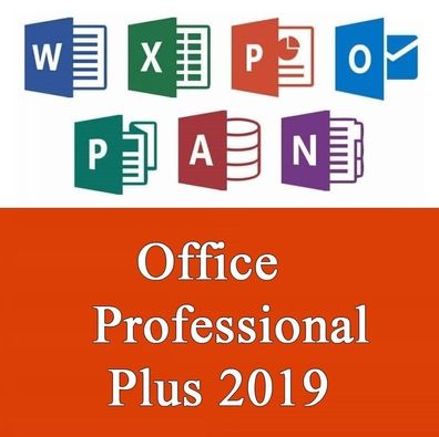 Microsoft Office 2019 Professional Plus für 5 PCs / Vollversion / kein Abo