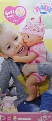 BABY born Soft Touch Girl Puppe mit lebensechten Funktionen und viel Zubehör * A