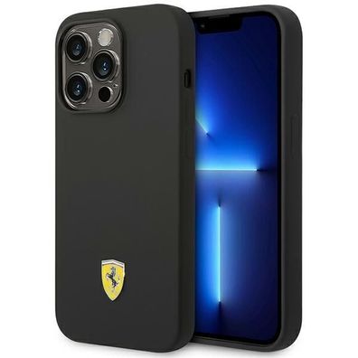 Handyhülle Case iPhone 14 Pro Max Ferrari MagSafe kompatibel Silikon schwarz