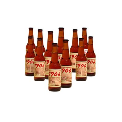 12er Set Spanisches "1906" Reserva Bier Cerveza 33cl