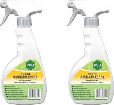 PVU 2x500ml Ameisenspray Ameisenmittel Ameisengift gegen Ameisen Bekämpfung