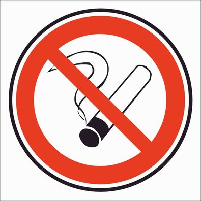 Einführungspreis! Rauchen verboten Runde Aufkleber Verbotsschild Außenbereich