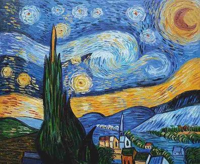 Van Gogh - Sternennacht - Leinwandbild auf Keilrahmen, verschiedene Größen