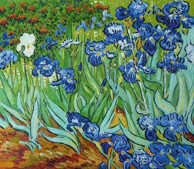 Van Gogh - Irises - Leinwandbild auf Keilrahmen, verschieden Größen