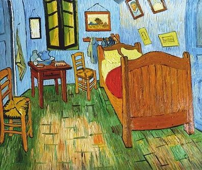 Van Gogh, Schlafzimmer - Leinwandbild auf Keilrahmen, versch. Größen