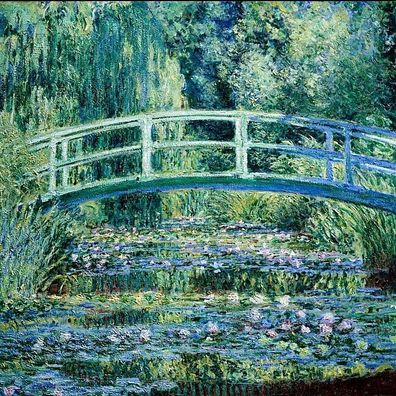 Monet, Japanische Brücke, Leinwandbild auf Keilrahmen