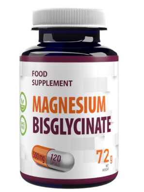 Hepatica Magnesium Bisglycinat 500mg 120 vegane Kapseln, Laborgeprüft, Hochdosiert