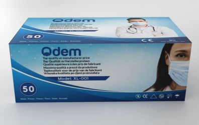 OP-Maske Typ IIR mit CE Medizinische Einwegmaske 3 lg Blau 100
