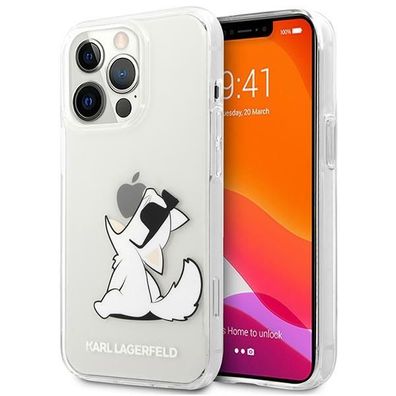 Handyhülle Karl Lagerfeld iPhone 14 Pro Max Case TPU Hardcase Katze transparent