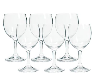 Gerolsteiner 6er Set Wasser Glas Gläser mit Stiel ca 200ml Fassung Ritzenhoff