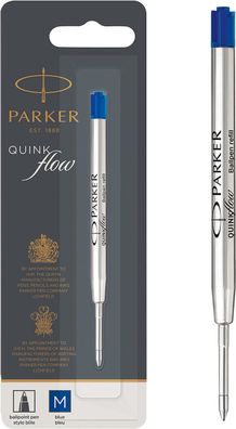 Parker Kugelschreibermine | mittlere Schreibspitze | blaue QUINKflow Tinte | 1 ...