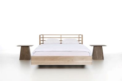 BOW 140x220 Designerbett Schwebebett minimalistisch extravagant reduzierte Form