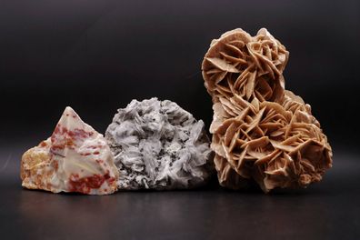 Rohstein Mineralien Sammlung - Kristalle, schwarzes Turmalin, Sandrose... #Z3