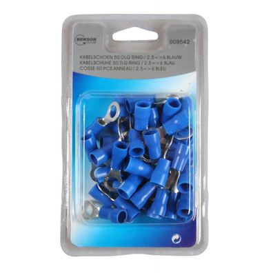Benson Kabelschuh 50 Stück Ring / 2,5 =&gt; 6 blau Verdrahtungsmaterial
