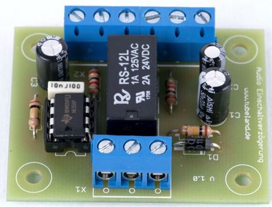 Audio Timer mit NE 555 gegen starke Einschaltgeräusche - Bausatz