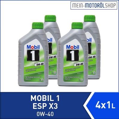 Mobil 1 ESP X3 0W-40 4x1 Liter