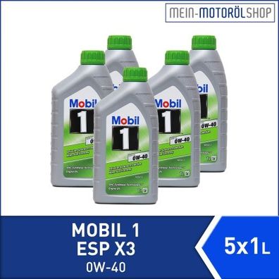 Mobil 1 ESP X3 0W-40 5x1 Liter