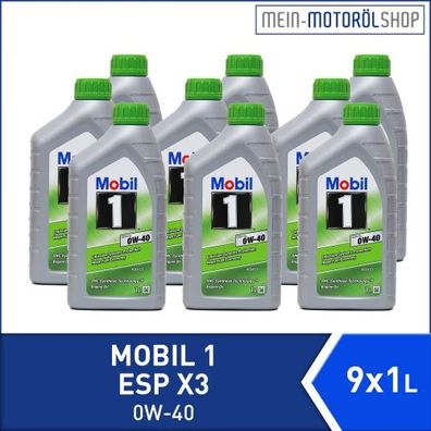 Mobil 1 ESP X3 0W-40 9x1 Liter
