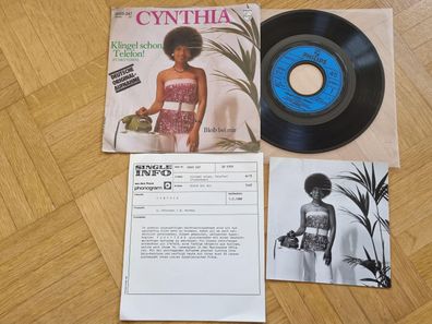 Cynthia - Klingel schon, Telefon! 7'' Vinyl Germany/ CV Lipps Inc. PROMO SHEET